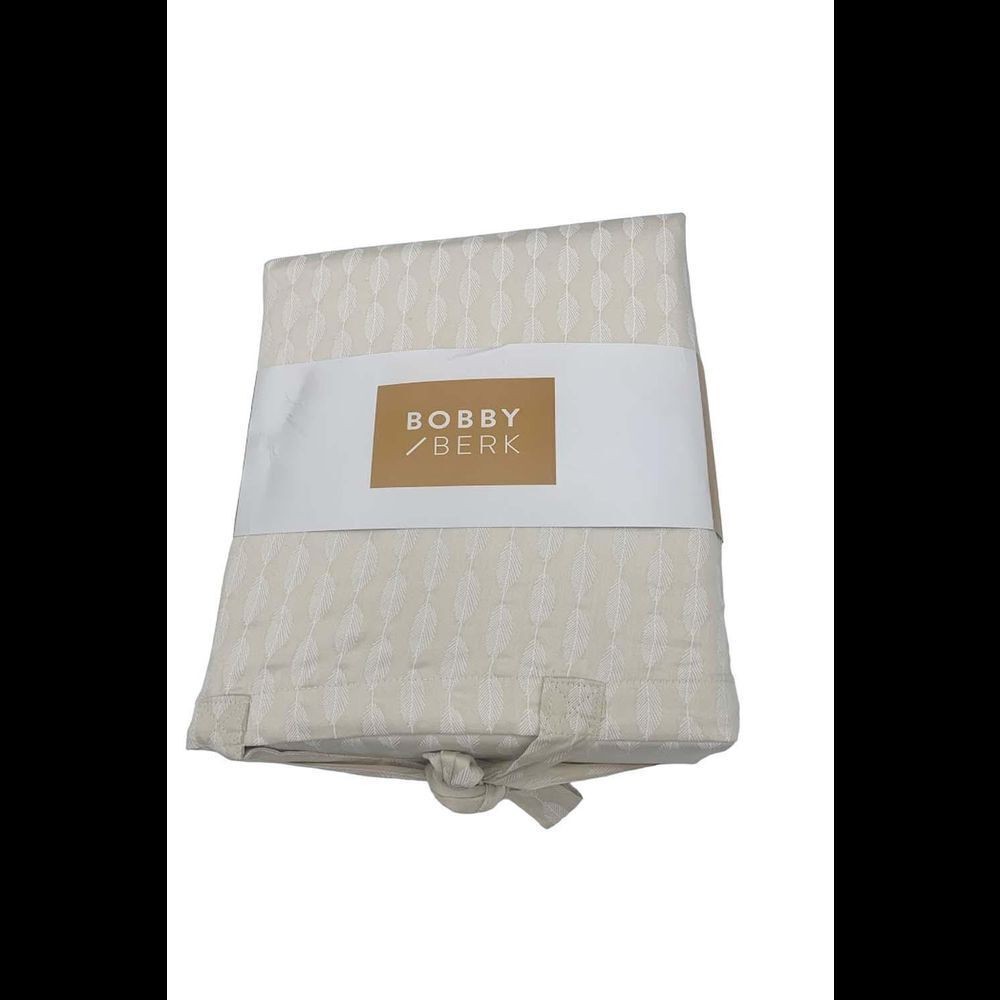 Bobby Berk 100% Cotton 400TC Sheet Set Beige Leaf